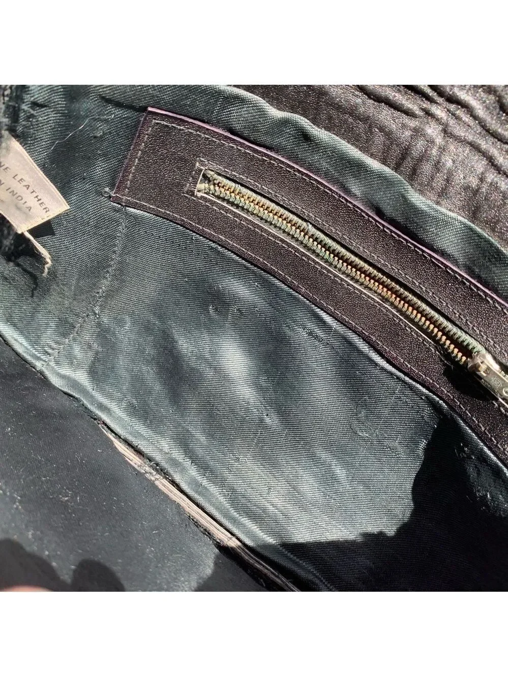 VINTAGE Genuine Leather envelope style clutch evening casual minimalist